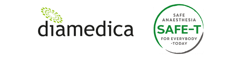 Diamedica logo and safe-t logo