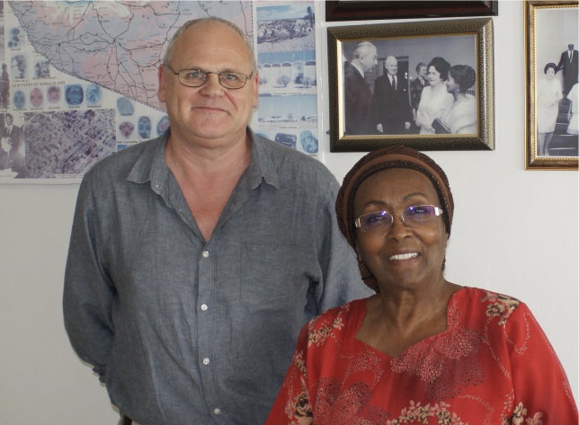 Diamedica managing director with woman